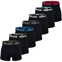 Ellesse Boxershorts "Boxershort YEMA 7 Pack Boxer Shorts 7er Pack", Herren, Gr. 6XL, bunt (schwarz, bunt), Obermaterial: 95% Baumwolle CO. 5% Elasthan EL., Unterhosen Boxershorts