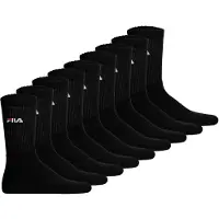 FILA "UNISEX CREW TENNIS FULL TERRY SOCKS" 9 Paar tlg. mit eingestrickem Logo