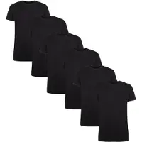Bamboo Basics T-Shirt "T-Shirt RUBEN 6er Pack", Herren, Gr. S, schwarz, Obermaterial: 68% Viskose CV. 28% Baumwolle CO. 4% Elasthan EL., Shirts T-Shirt