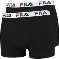 FILA Boxershorts "Boxershort 2er Pack", Herren, Gr. S, schwarz, Obermaterial: 95% Baumwolle CO. 5% Elasthan EL., Unterhosen Boxershorts