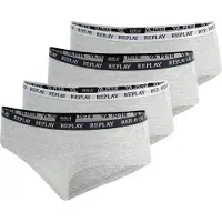 Replay Panty "Panty LADY CULOTTE Style 1 T/C 4pcs waterfall pack 4er Pack", Damen, Gr. XL, grau, Obermaterial: 50% Viskose CV. 45% Baumwolle CO. 5% Elasthan EL., Unterhosen Panty