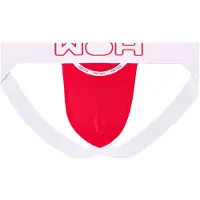 WOH String "Jockstrap Sexy Fun Jockstrap 1er Pack", Herren, Gr. S, rot, Obermaterial: 95% Baumwolle CO. 5% Elasthan EL., Unterhosen String