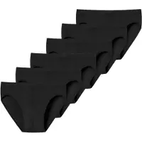 Schiesser Slip UNCOVER BY "Slip UNCOVER Cotton 6PACK Supermini 6er Pack", Herren, Gr. 3XL, schwarz, Obermaterial: 95% Baumwolle CO. 5% Elasthan EL., Unterhosen Slip