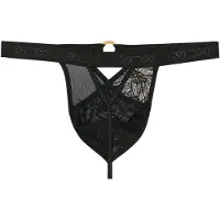 WOH String "String Pure Seduction G-String 1er Pack", Herren, Gr. XL, schwarz, Obermaterial: 83% Polyamid PA. 11% Elasthan EL. 6% Metall MT., Unterhosen String
