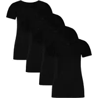 Bamboo Basics Damen T-Shirt KATE, 4er Pack - Unterhemd, Rundhals, Single Jersey