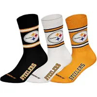 NFL Unisex Socken, 3er Pack - Teams, 3Pack Crew Socks, Football, Logo, Baumwollmischung
