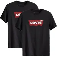 Levi's Herren T-Shirt 2er Pack - "Graphic Set-In Neck", Rundhals, Baumwolle