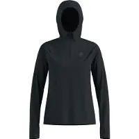 Odlo X-Alp Trailrunning-Shirt mit Halbreissverschluss und Kapuze, Damen - , Farbe:15000 black, Größe:XL