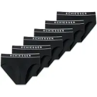 Schiesser Herren Slips, 6er Pack - "95/5", Rio Briefs, Logo-Bund, Stretch Baumwolle