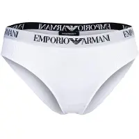 Emporio Armani Slip "Slip ESSENTIAL COTTON 2er Pack", Damen, Gr. M, weiß, Obermaterial: 95% Baumwolle CO. 5% Elasthan EL., Unterhosen Slip