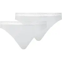 Chantelle String "String Tanga Cozy Chic 2P 2er Pack", Damen, Gr. S, weiß, Obermaterial: 80% Modal CMD. 20% Elasthan EL., Unterhosen String