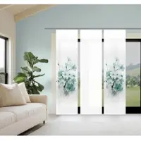 Home wohnideen Schiebegardine "LOTUS", weiß (mint), B:60cm H:245cm, Polyester, Gardinen, Schiebegardine, Schiebewand Seidenoptik, SET, Digitaldruck