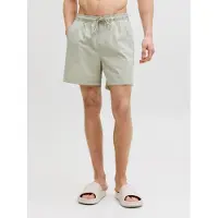 Jack & Jones Badeshorts "JPSTMAUI NORREBRO SWIM SHORTS", Herren, Gr. S, N-Gr, beige (seagrass), Web, Polyester, unifarben, Badehosen Badeshorts
