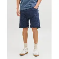 Jack & Jones Chinoshorts "JPSTRICK ALLEN ICON SHORTS SRT SN", Herren, Gr. L, N-Gr, blau (navy blazer), Web, Obermaterial: 97% Baumwolle, 3% Elasthan, unifarben, regular fit normal, Hosen Chinoshorts