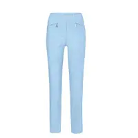 Goldner 2-in-1-Hose "Schlupfhose LOUISA mit Steppnähten", Damen, Gr. 38, N-Gr, blau (hellblau), Obermaterial: 67% Baumwolle CO. 28% Polyamid PA. 5% Elasthan EL., Hosen 2-in-1-Hose, Ohne