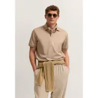 Bugatti Poloshirt , Herren, Gr. 3XL, beige (40, beige), 100% Baumwolle, unifarben, normal, ohne Ausschnitt, Shirts Poloshirt, dezent elegant