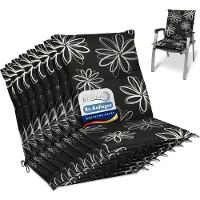 Beautissu Flores NL Niedriglehner Auflage, 100x50x6cm, Mit Ornamenten, 8er Set