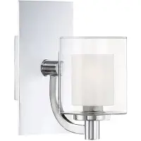 QUOIZEL Wandleuchte Kolt IP44 mit doppeltem Glasschirm, einflammig