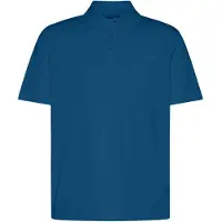 Bugatti Poloshirt , Herren, Gr. 3XL, blau (370, blau), 50% Baumwolle, 50% Polyester, unifarben, normal, ohne Ausschnitt, Shirts Poloshirt, Modern Fit aus einem Baumwollmix