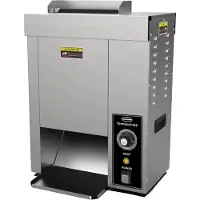 CombiSteel Gewerbe Toaster Edelstahl 2kW, Automatisches Förderband, 360 Brötchen/Std., für Hamburgerbrötchen & Toast