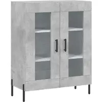 vidaXL Highboard Betongrau 69,5x34x180 cm Holzwerkstoff