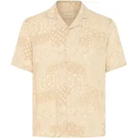 Blend Kurzarmhemd "Kurzarmhemd BHAslak", Herren, Gr. M, N-Gr, beige (crockery), Obermaterial: 100% Viskose CV., Hemden Kurzarmhemd