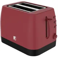 Bergner Toaster für 2 Scheiben, Maron, mit 6 Bräunungsstufen, Auftau- und Aufwärmfunktion