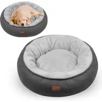 OEM Wollige Hundematte Grau 70cm Durchmesser Mittelgröße Waschbar