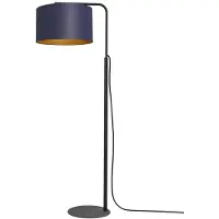 Luminex Stehlampe 'Soho' in blau aus Textil