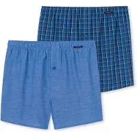 Schiesser Herren Web-Boxershorts, 2er Pack - Unterhose, Baumwolle