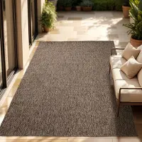 Paco Home In- & Outdoor Teppich Flachgewebe einfarbig modern wetterfest für Terrasse Küche 140x200 cm
