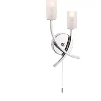 ENDON Kinkiet mit Schalter, Modell HAVANA, verchromt, 2xG9x15W, Metall, Abmessungen: 28x14,1x6,8cm, IP20,