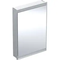Geberit ONE Spiegelschrank mit ComfortLight, eine Tür, Unterputzmontage, Aluminium eloxiert, 60x90cm, 0, 505.800.00.1, Ausführung: Anschlag links