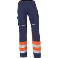 Kübler REFLECTIQ Hose Klasse 1 warnorange/dunkelblau 23 - 2208 8340-3748-23 - warnorange/dunkelblau