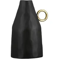 Gilde Tischvase "Vase Dora, schwarz H.31 cm", schwarz, B:14,5cm H:31cm T:14,5cm, Aluminium, Vasen, Tischvase