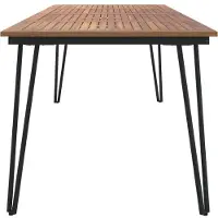 vidaXL Gartentisch Haarnadel-Tischbeine 200x90x75 cm Akazie Massivholz