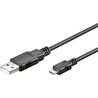 Microconnect USBABMICRO1, 1 m, USB A, Micro-USB B, USB 2.0, Schwarz