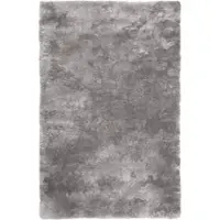 Obsession Hochflor-Teppich "My Curacao 490", silber (silberfarben), B:160cm H:35mm L:230cm, Mikropolyester, Teppiche, Hochflor-Teppich, Uni-Farben, sehr weicher Kuschelflor, handgetuftet