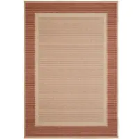 Andiamo Teppich "ARIZONA 2", braun (terra), B:160cm H:5mm L:230cm, Kunstfaser, Teppiche, Teppich, Flachgewebe, mit Bordüre, In- und Outdoor geeignet, wetterfest