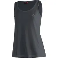 Maier Sports Funktionsshirt "Petra", Damen, Gr. 48, schwarz, 100% Polyester, Rundhals, Shirts Funktionsshirt, Damen Top, leichtes ärmelloses Shirt, Rundhals, Regular Fit