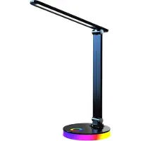 Milagro Moderne schwarze Schreibtischlampe mit RGB-Touchpanel und variabler LED-Farbe 5W BRUNO