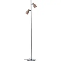 Brilliant Cadiz Stehleuchte 140cm GU10 Schwarz Matt Bronze Gebürstet 60116/76