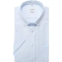 Seidensticker Businesshemd "Schwarze Rose", Herren, Gr. L (42), normale Ärmellängen, blau, 100% Baumwolle, Strukturmuster, regular fit, Hemden Businesshemd, Regular 1/2 Button-Down-Kragen Struktur