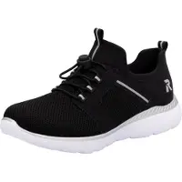 Rieker Damen Sneaker – Sportlicher Schuh mit Gummizug & MemoSoft, Weite G M5065, Größe:41 EU, Farbe:Schwarz
