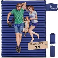 OEM Doppelbett Zelt mit integrierter Kompressor - Luftmatratze Selbstauflauf - Schlafunterkunft Selbstauflauf - Luftbett 2 Personen - Fußkompressor - Maße 120 x 200 cm