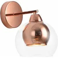 REALITY IMPORT Kinkiet Clara, Roségold, 1xE27, 40W, Metall, Abmessungen: 20x20x15cm, IP20, Modell: Reality