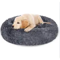 OEM Donut Hundebett Superweich Luxus Grau 60CM