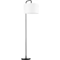 Fortuna Lai Stehlampe für das Wohnzimmer in modernem schwarzen Metall mit Lampenschirm und 180 cm Kabel - 64 x 38 x 163,5 cm