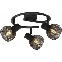 REALITY IMPORT Deckenleuchte Loretto, schwarz, 3xE14, 40W, Metall, Abmessungen: 17x26x26 cm, IP20, Marke: Reality