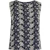 Apricot Top Damen Baumwolle blau gemustert, 38 846028-0002-00380
